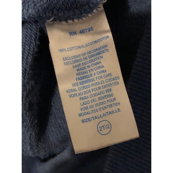 Disney Captain Bones Anchors Away Toddler Nautical Zip Up Hoodie Size 2T - Picture 8 of 9